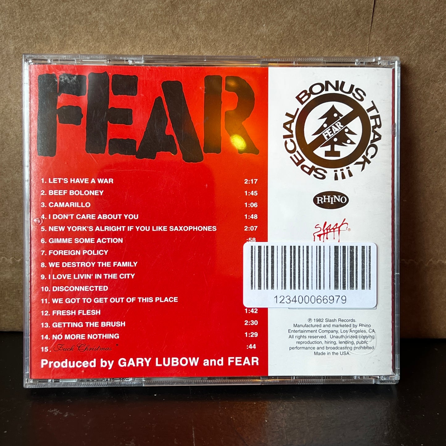 Used CD: Fear "The Record" CD