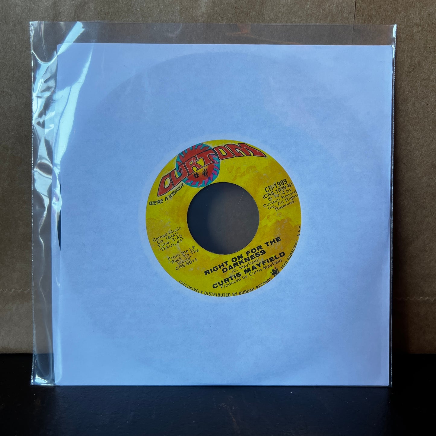 Used Vinyl: Curtis Mayfield "Kung Fu / Right On For The Darkness" 7"