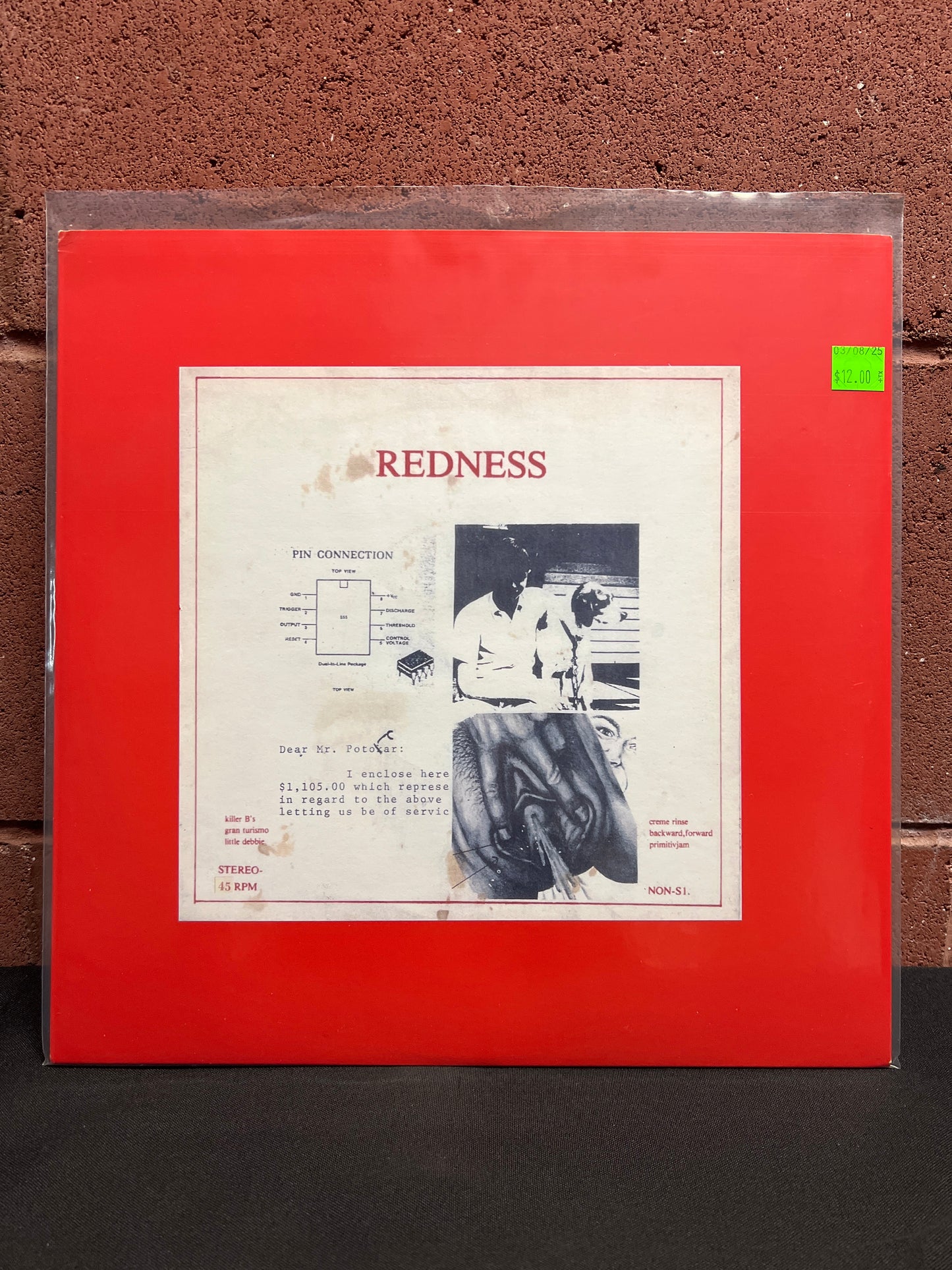 Used Vinyl: Redness "Killer Bees" 12"