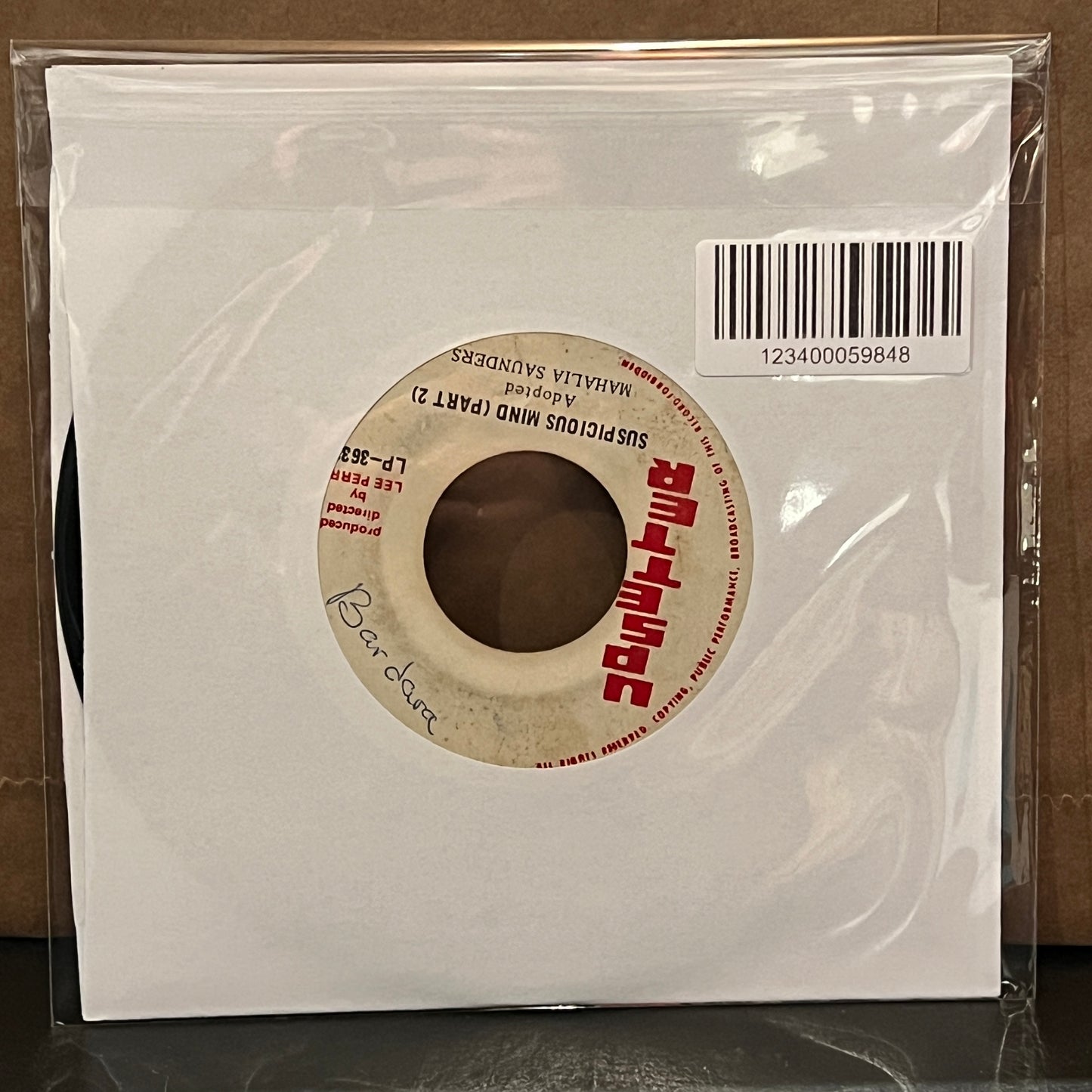 Used Vinyl: Mahalia Saunders "Suspicious Mind" 7" (Jamaican pressing)