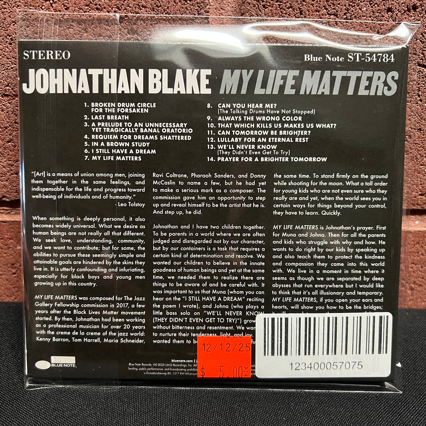 Used CD: Johnathan Blake "My Life Matters" CD