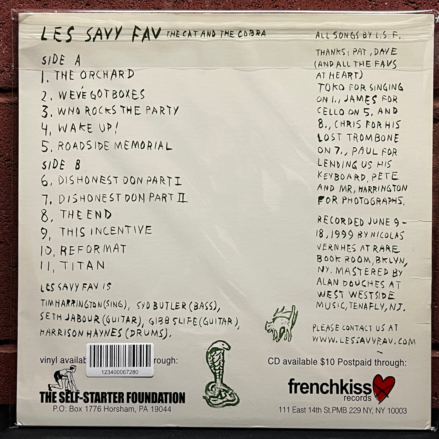 Used Vinyl: Les Savy Fav "The Cat And The Cobra" LP (1999 Press)