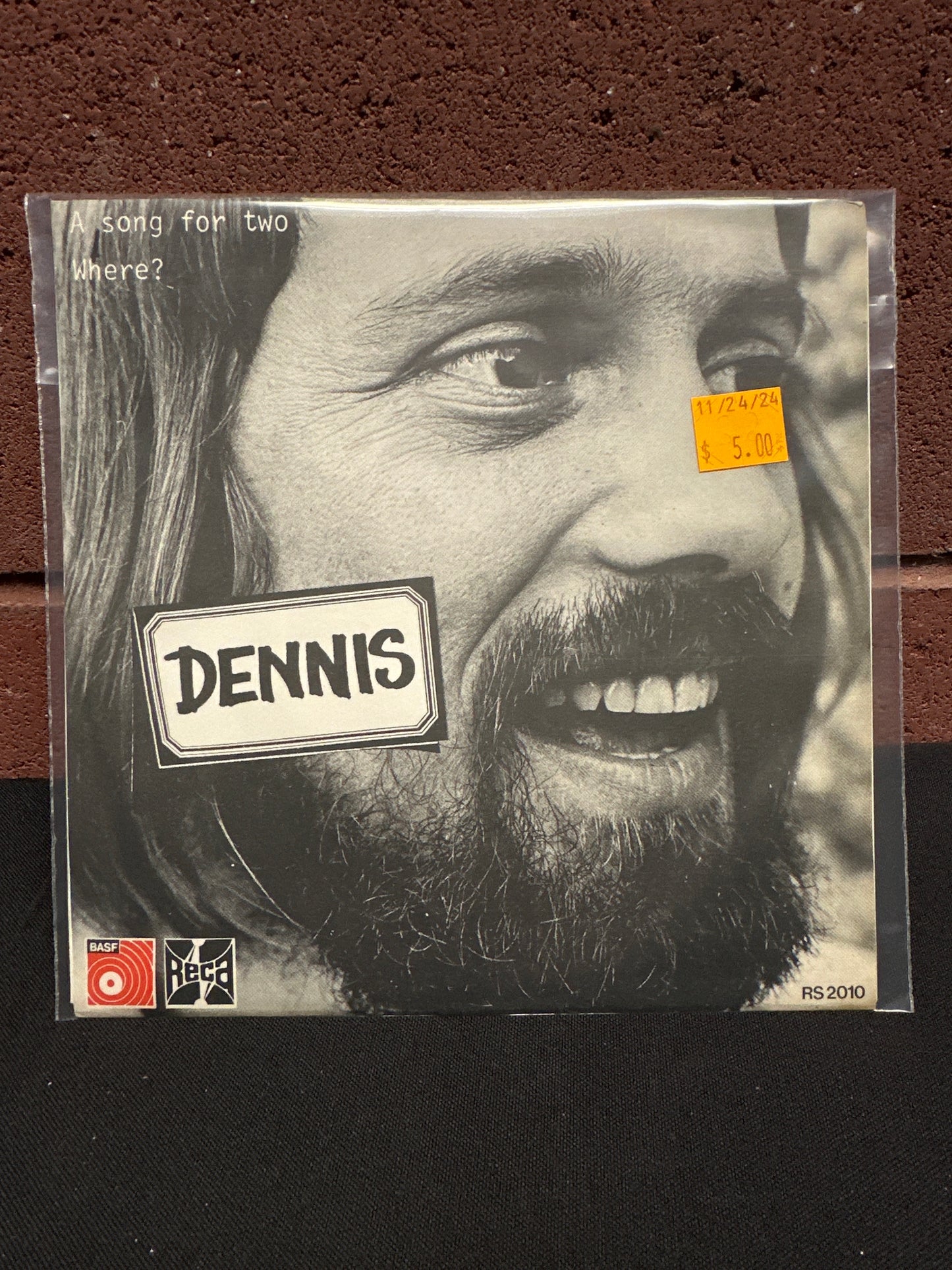 Used Vinyl: Dennis "A Song For Two / Where?" 7"