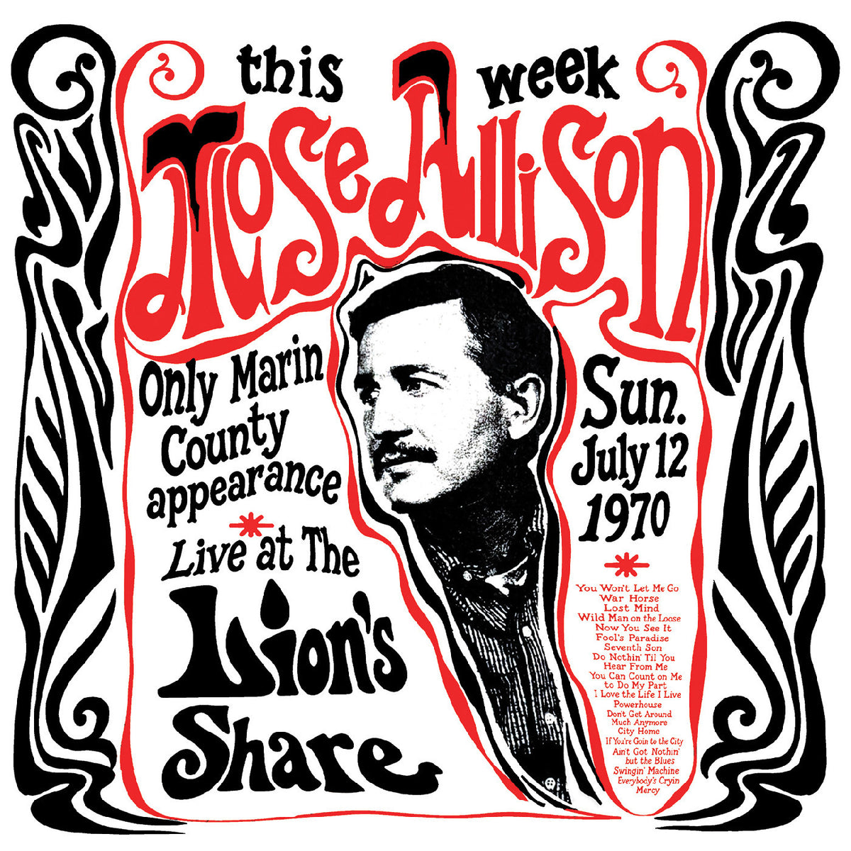 PRE-ORDER: Mose Allison "Live at The Lion's Share July 12, 1970" 2xLP