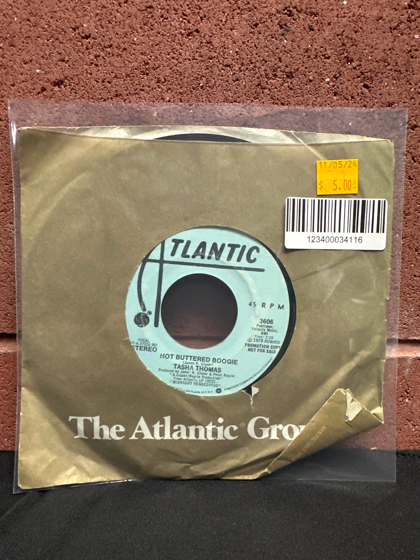 Used Vinyl: Tasha Thomas "Hot Buttered Boogie" 7" (Promo)