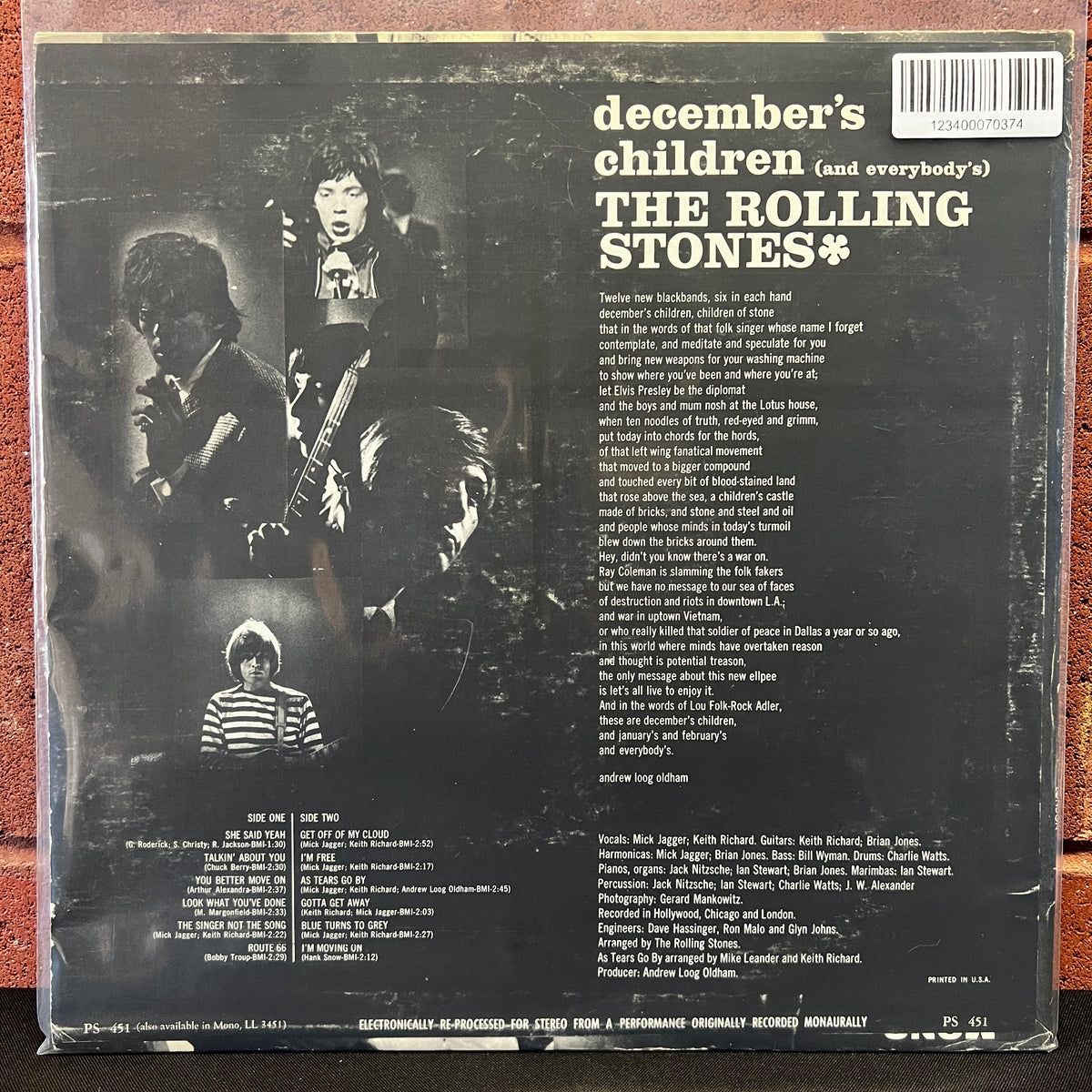 Used Vinyl: The Rolling Stones "December's Children (And Everybody's)" LP (1960s)