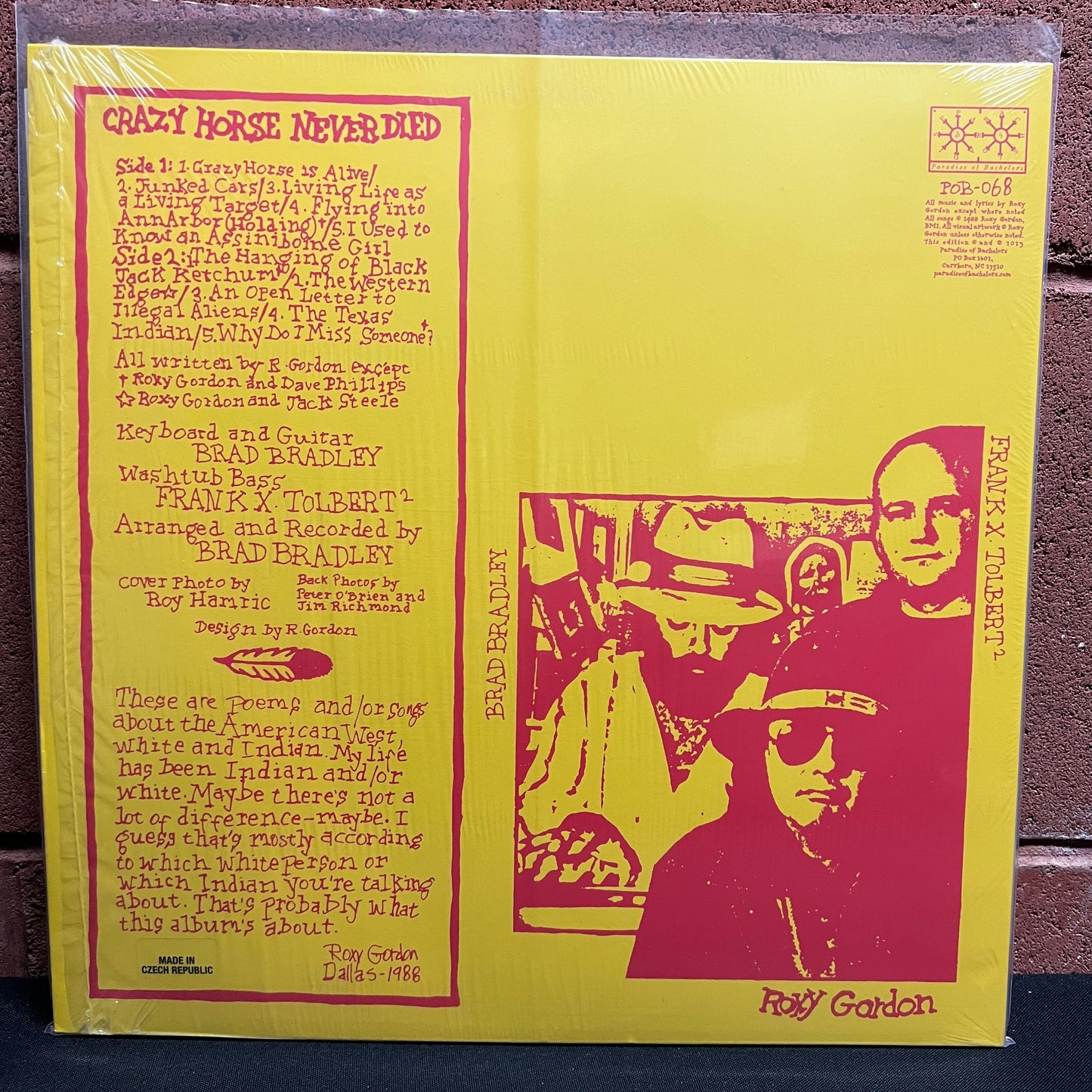 Used Vinyl: Roxy Gordon "Crazy Horse Never Died" LP