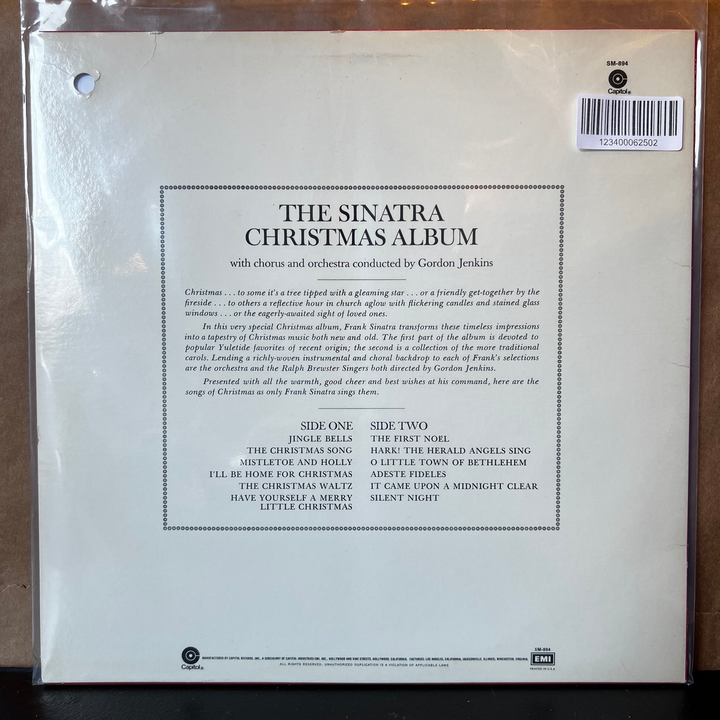 Used Vinyl: Frank Sinatra "The Sinatra Christmas Album" LP (1975 pressing)