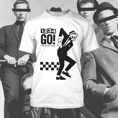 CLOSE OUT: 1-2-3-4 Go! Records "Duo-Tone" T-Shirt (White)