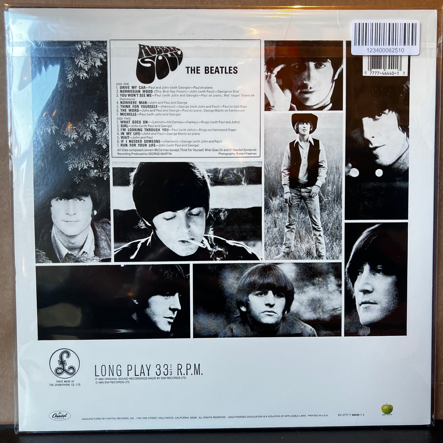Used Vinyl: Beatles "Rubber Soul" LP (1995 pressing, purple labels)