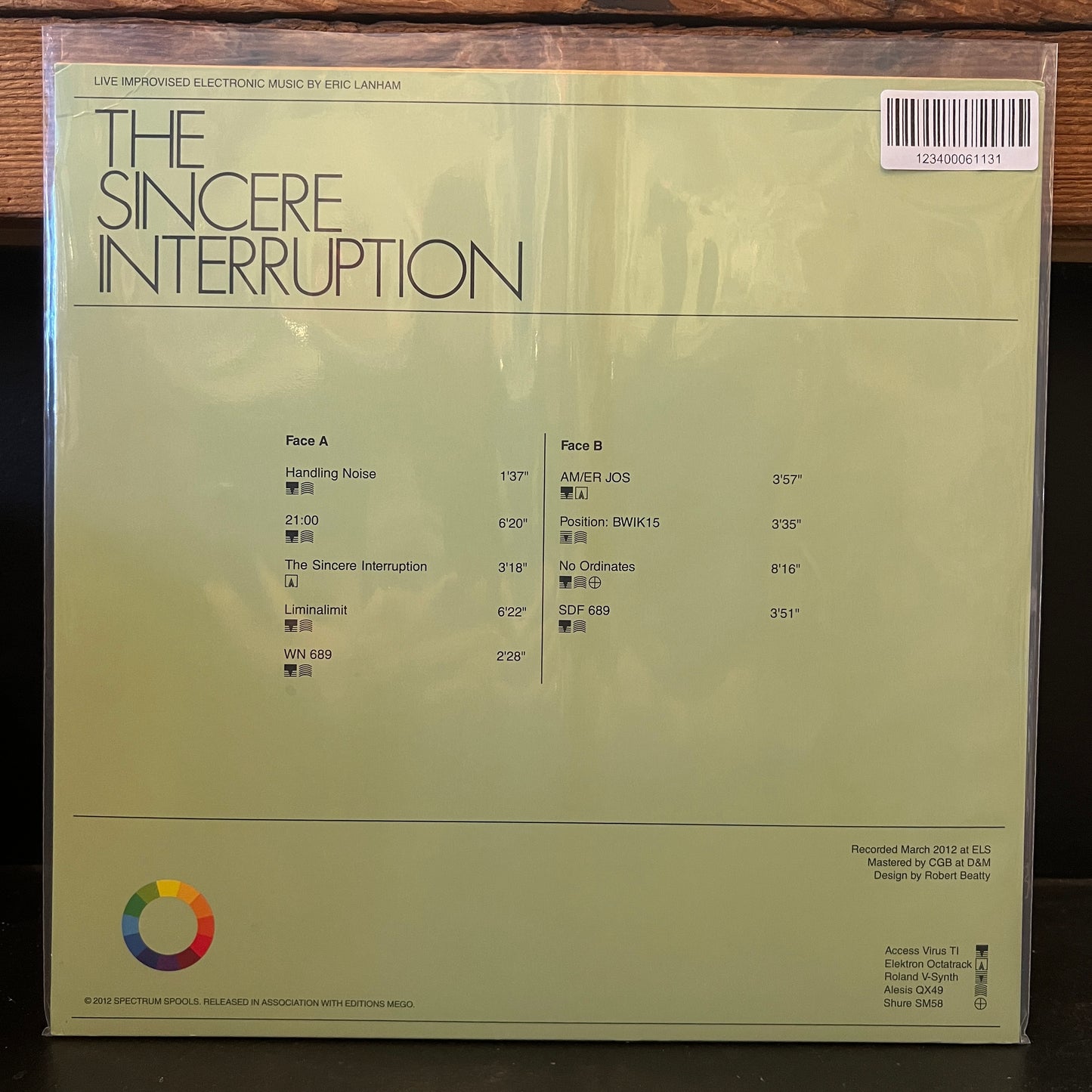 Used Vinyl: Eric Lanham "The Sincere Interruption" LP (2012 Aussie Press)
