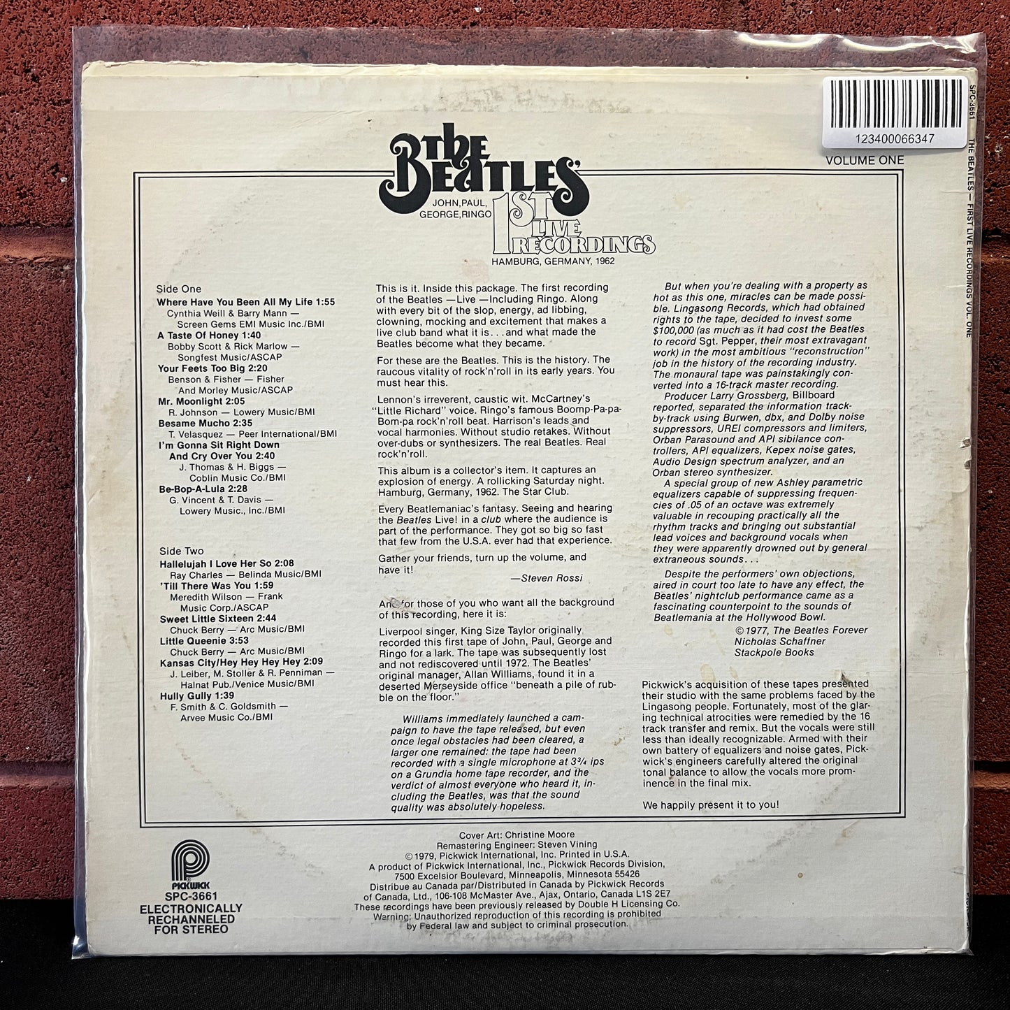 Used Vinyl: The Beatles "1st Live Recordings (Volume One)" LP (1979 Press)