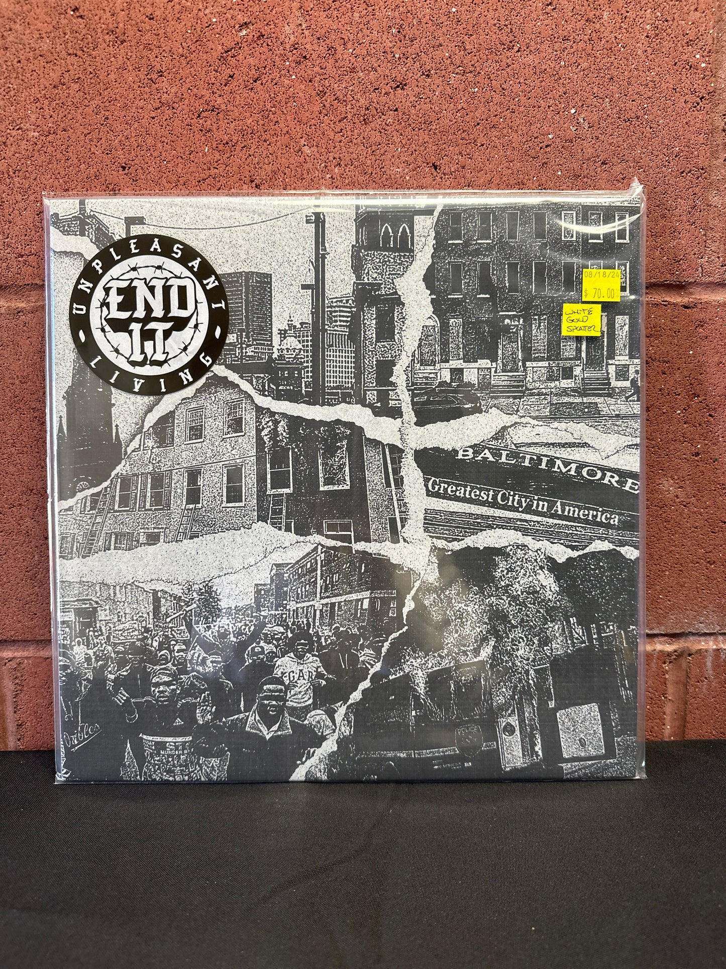 Used Vinyl: End It "Unpleasant Living" 12" (White with gold splatter vinyl)