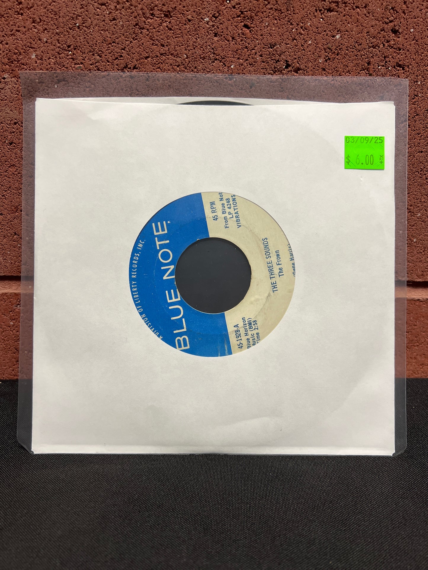 Used Vinyl: The Three Sounds "The Frown/It Was A Very Good Year" 7"