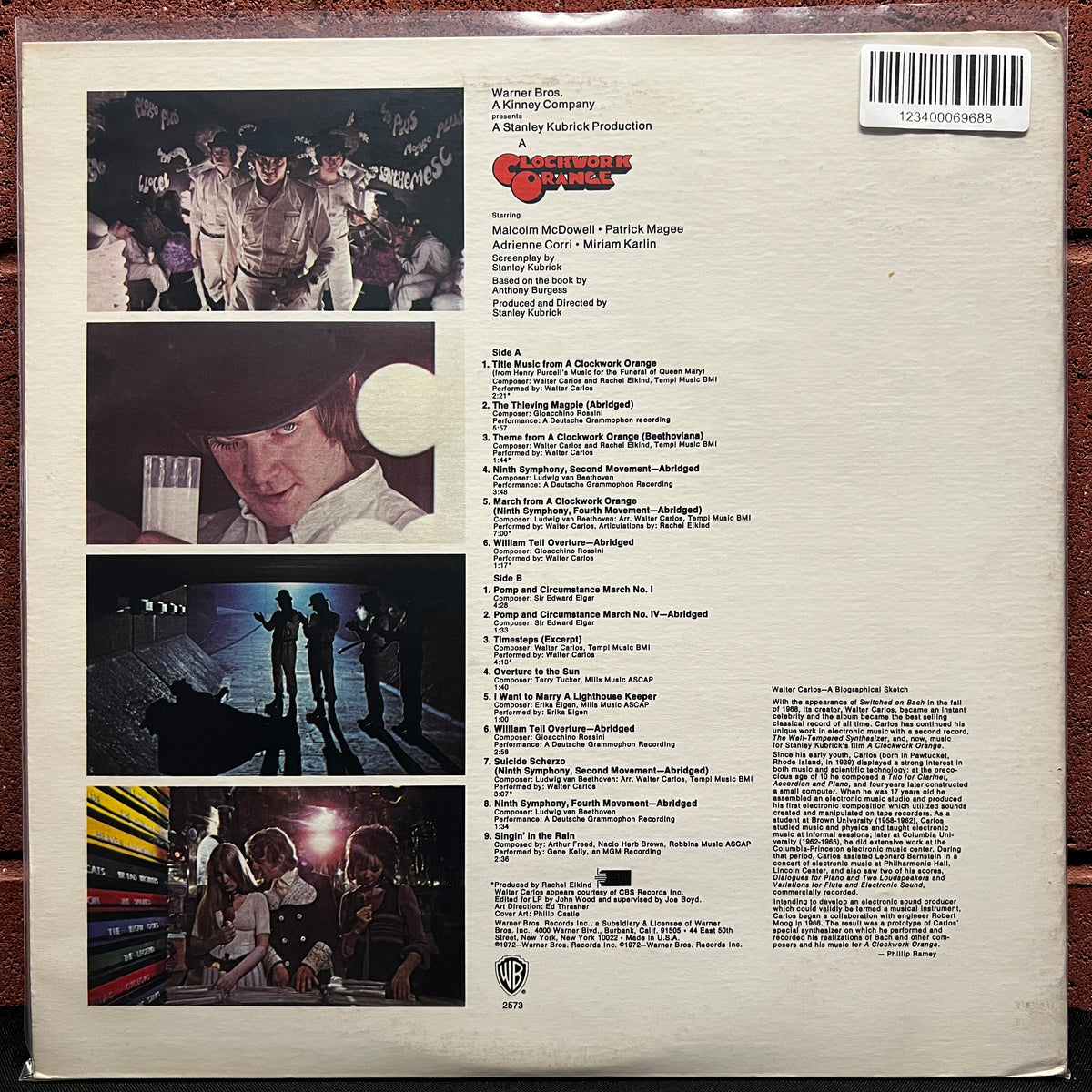 Used Vinyl: Various Artists "Stanley Kubrick's Clockwork Orange (Music from the Soundtrack" LP (Late 70's/Early 80's US pressing)