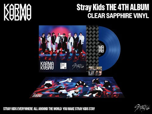 Stray Kids "KARMA" LP (Clear Sapphire Blue Vinyl)