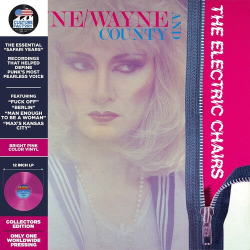 PRE-ORDER: Wayne County & The Electric Chairs "The Best of the Safari Years" LP (Limited Edition Pink Vinyl)
