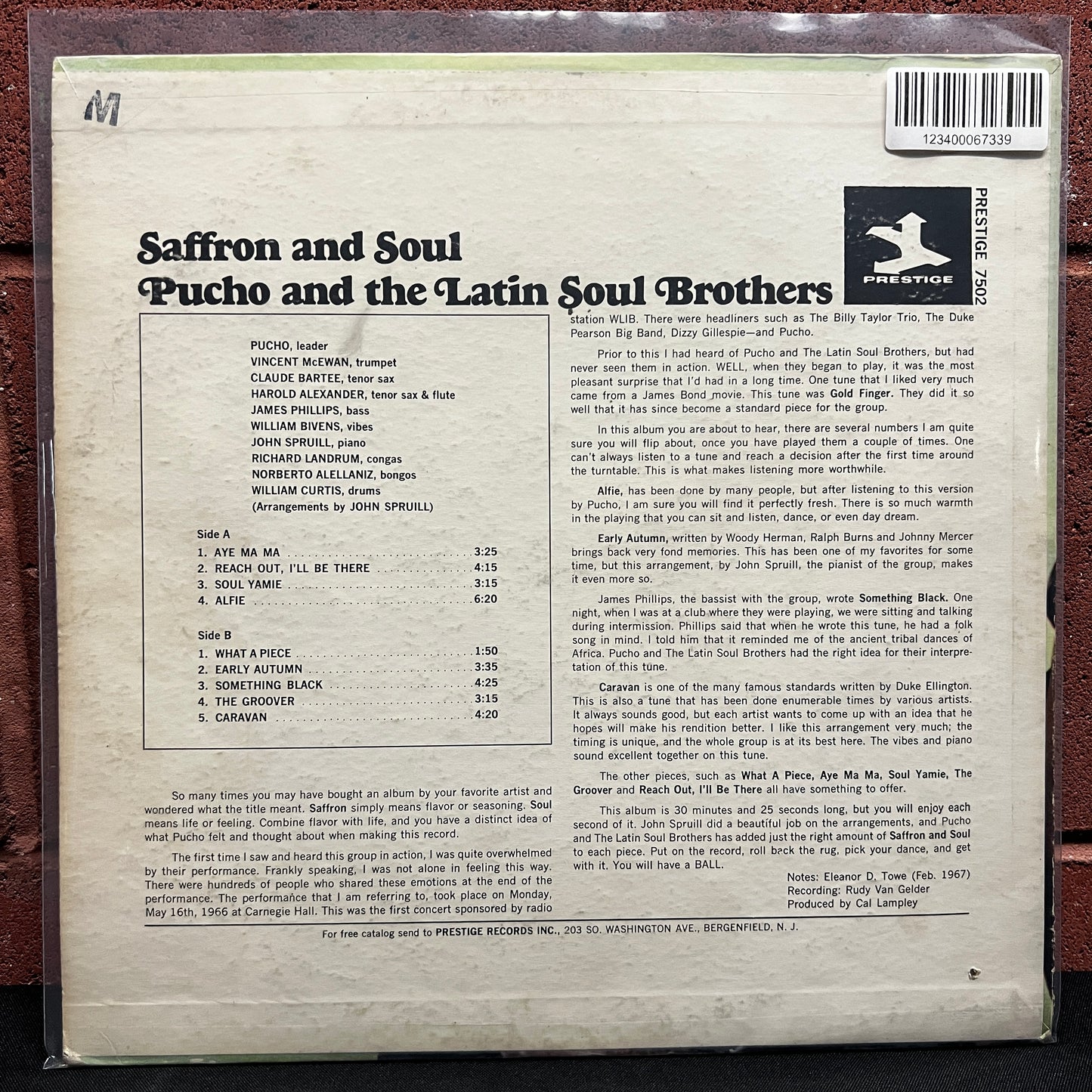 Used Vinyl: Pucho & His Latin Soul Brothers "Saffron & Soul" LP (1967 Mono Press)