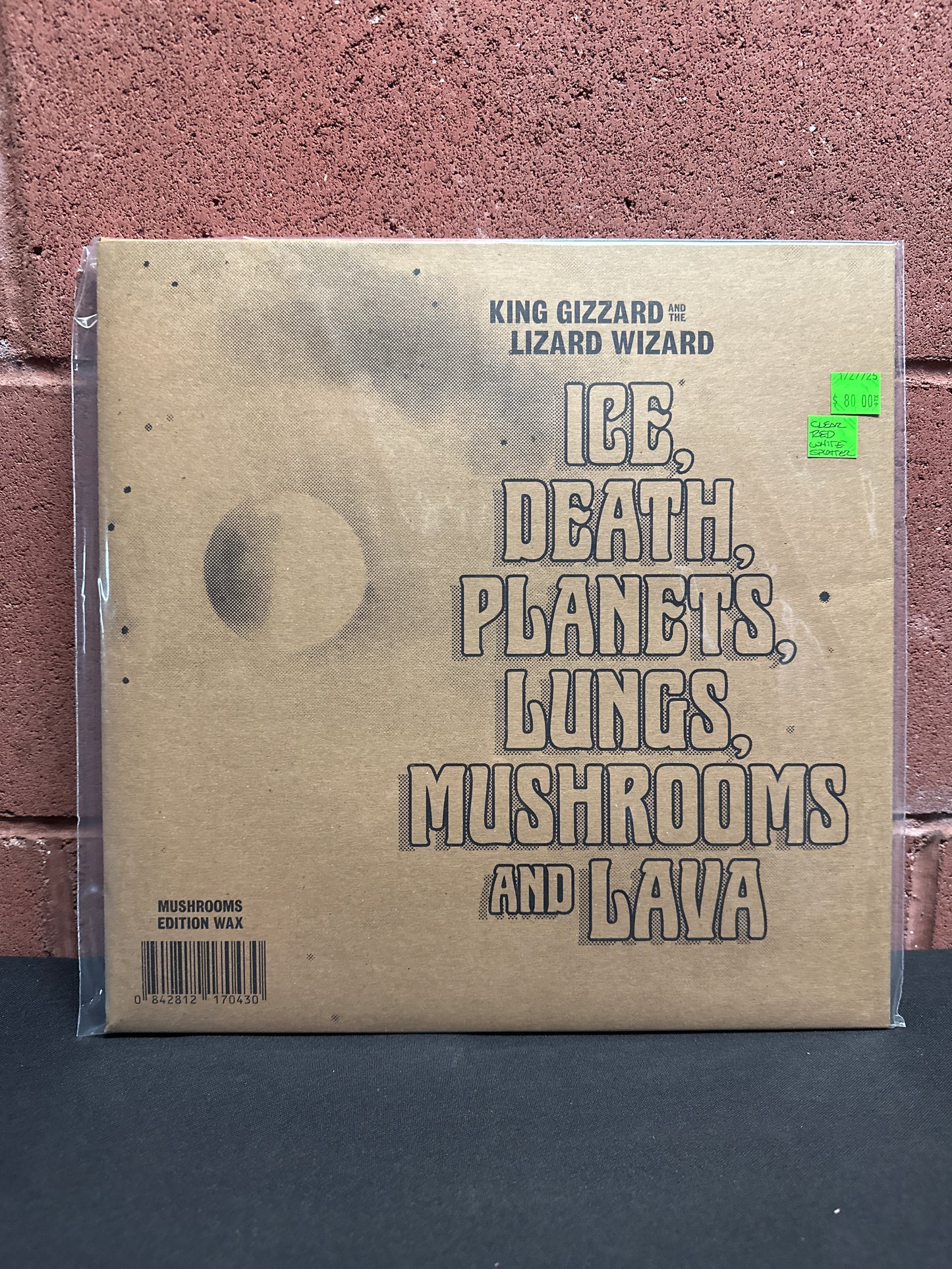 Used Vinyl: King Gizzard And The Lizard Wizard "Ice, Death, Planets, Lungs, Mushrooms And Lava" 2xLP (Clear, Red and White Splatter)