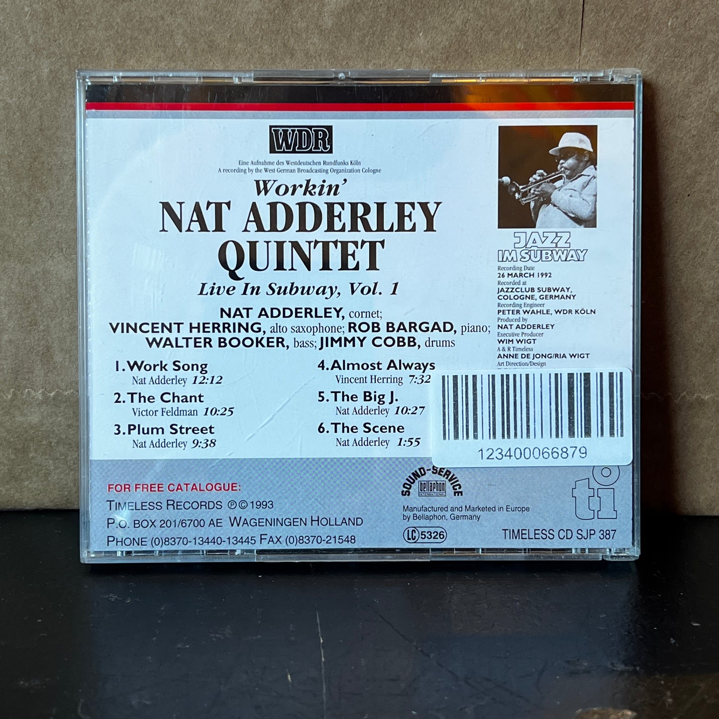 Used CD: Nat Adderley Quintet Featuring Vincent Herring "Workin'" CD (1993 Press)