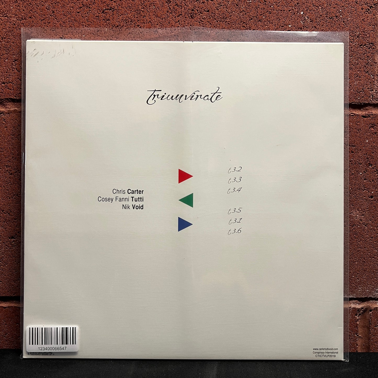 Used Vinyl: Carter Tutti Void "Triumvirate" LP (2019 Press)