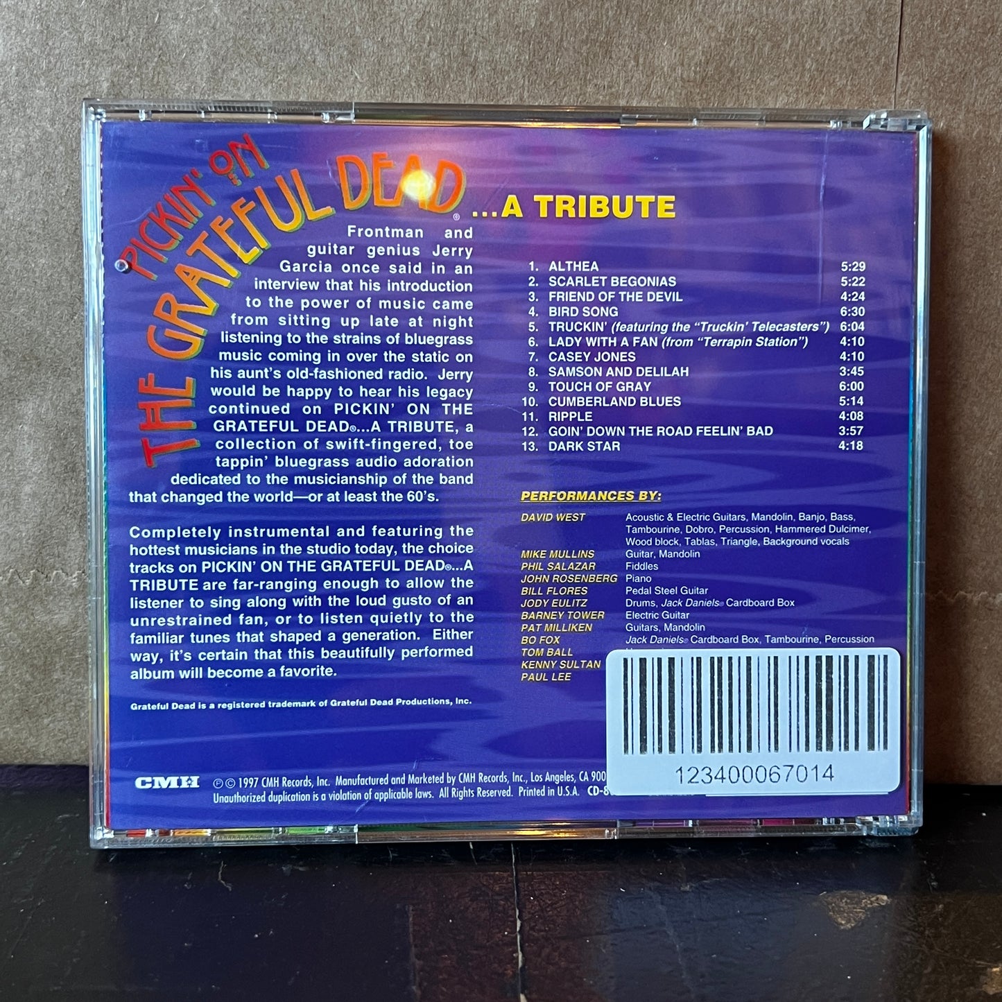 Used CD: David West & The Dead Strings "Pickin' On The Grateful Dead... A Tribute" CD (1997 Press)