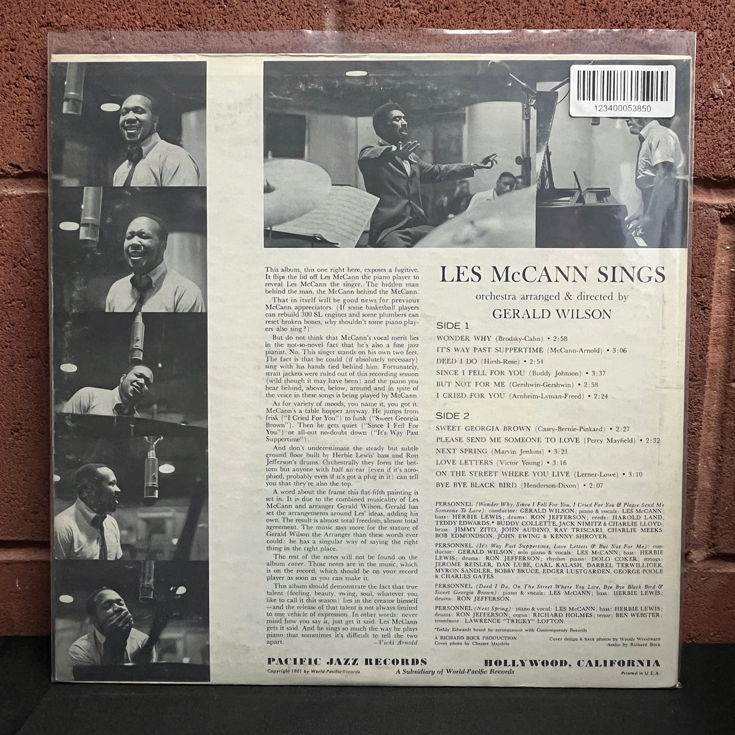 Used Vinyl: Les McCann, Orchestra Under The Direction Of Gerald Wilson "Les McCann Sings" LP (Mono)
