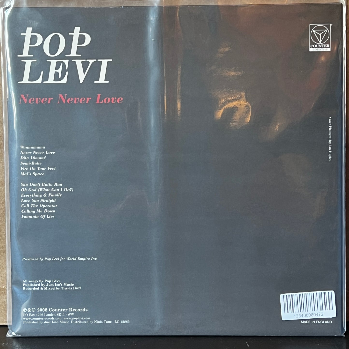 Used Vinyl: Pop Levi "Never Never Love" LP (2008 UK pressing, Red vinyl)