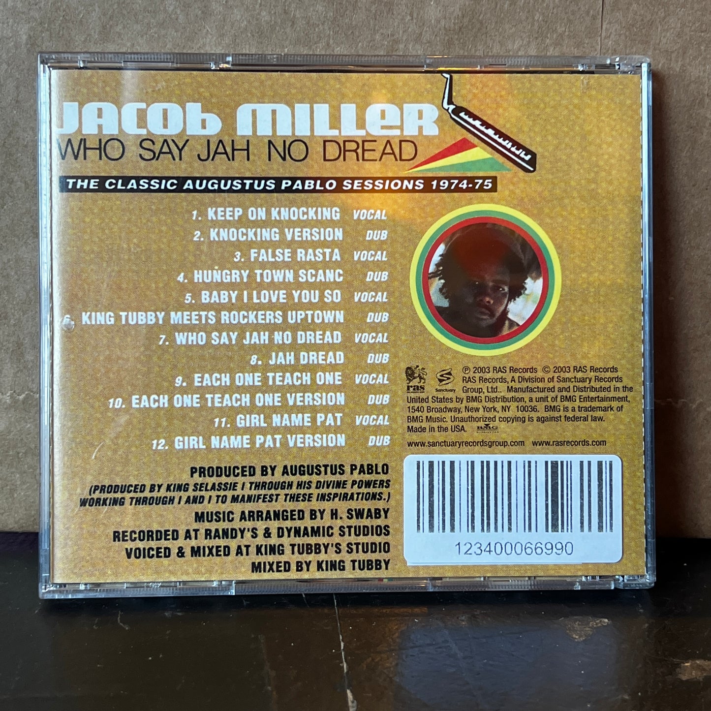 Used CD: Jacob Miller "Who Say Jah No Dread (The Classic Augustus Pablo Sessions 1974-75)" CD