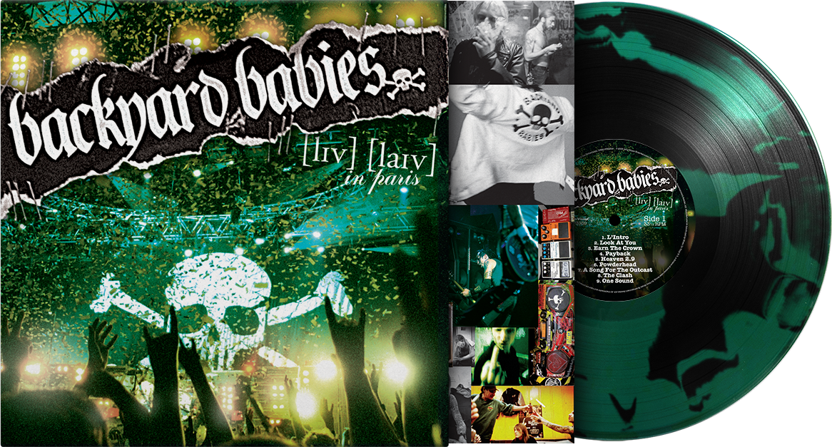 PRE-ORDER: Backyard Babies "Live Live In Paris" LP (180g Black w/ Green "Ink Spot" Vinyl, Import)