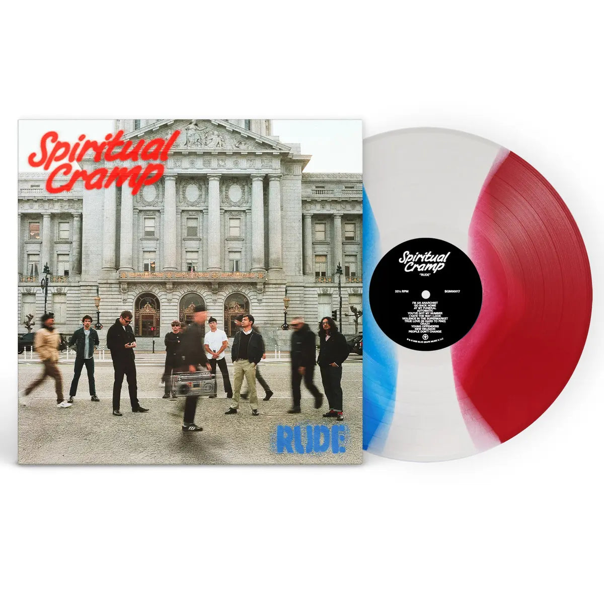 Spiritual Cramp "RUDE" LP (Indie Exclusive Red/White/Blue Vinyl)