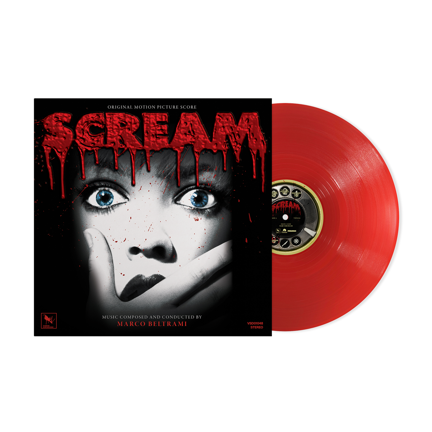 EMBARGO 7/9 PRE-ORDER: Marco Beltrami "Scream (Original Motion Picture Score) (30th Anniversary)" LP ("Woodsboro Bloodbath" Red Vinyl)