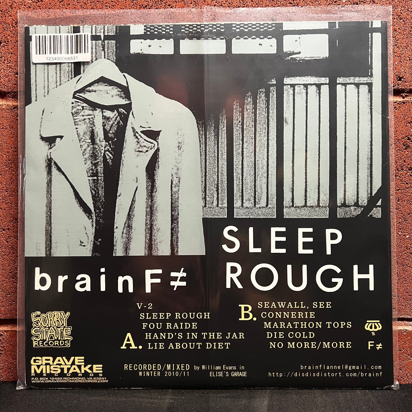 Used Vinyl: Brain F≠ "Sleep Rough" LP (2011 Press)