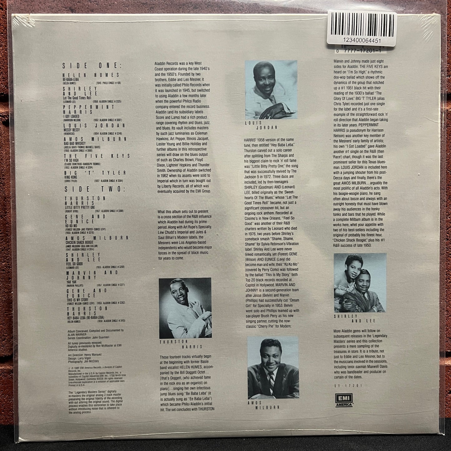 Used Vinyl: V/A - "Rock Me All Night Long: Aladdin Records 1945-1958" LP (1986 Press)