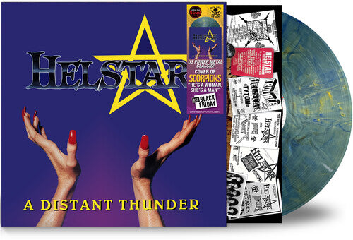 Helstar "Distant Thunder" LP (Electric-Ocean Color Vinyl)