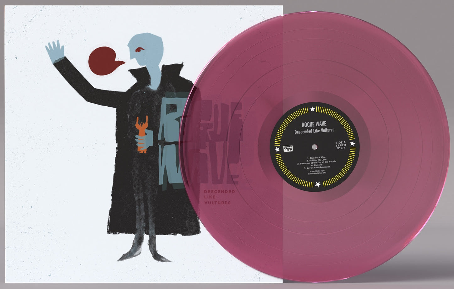 PRE-ORDER: Rogue Wave "Descended Like Vultures " LP (Clear Pink Vinyl)