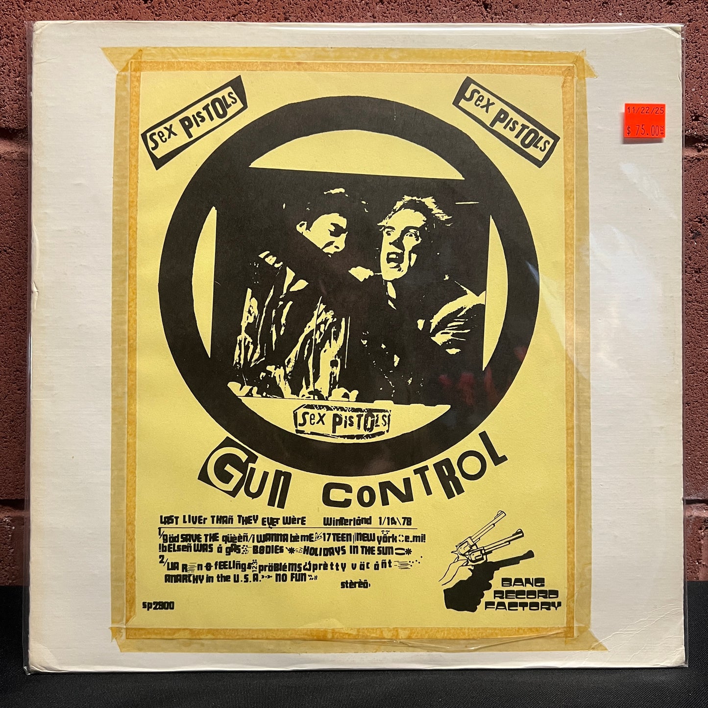 Used Vinyl: The Sex Pistols "Gun Control (Winterland 1/14/78)" LP
