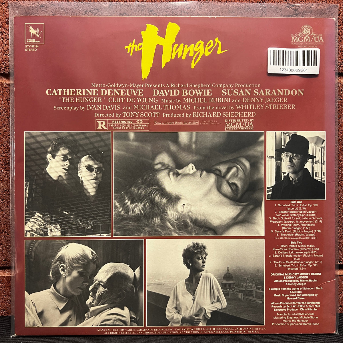 Used Vinyl: Michel Rubini & Denny Jaeger "The Hunger Original Motion Picture Soundtrack" LP