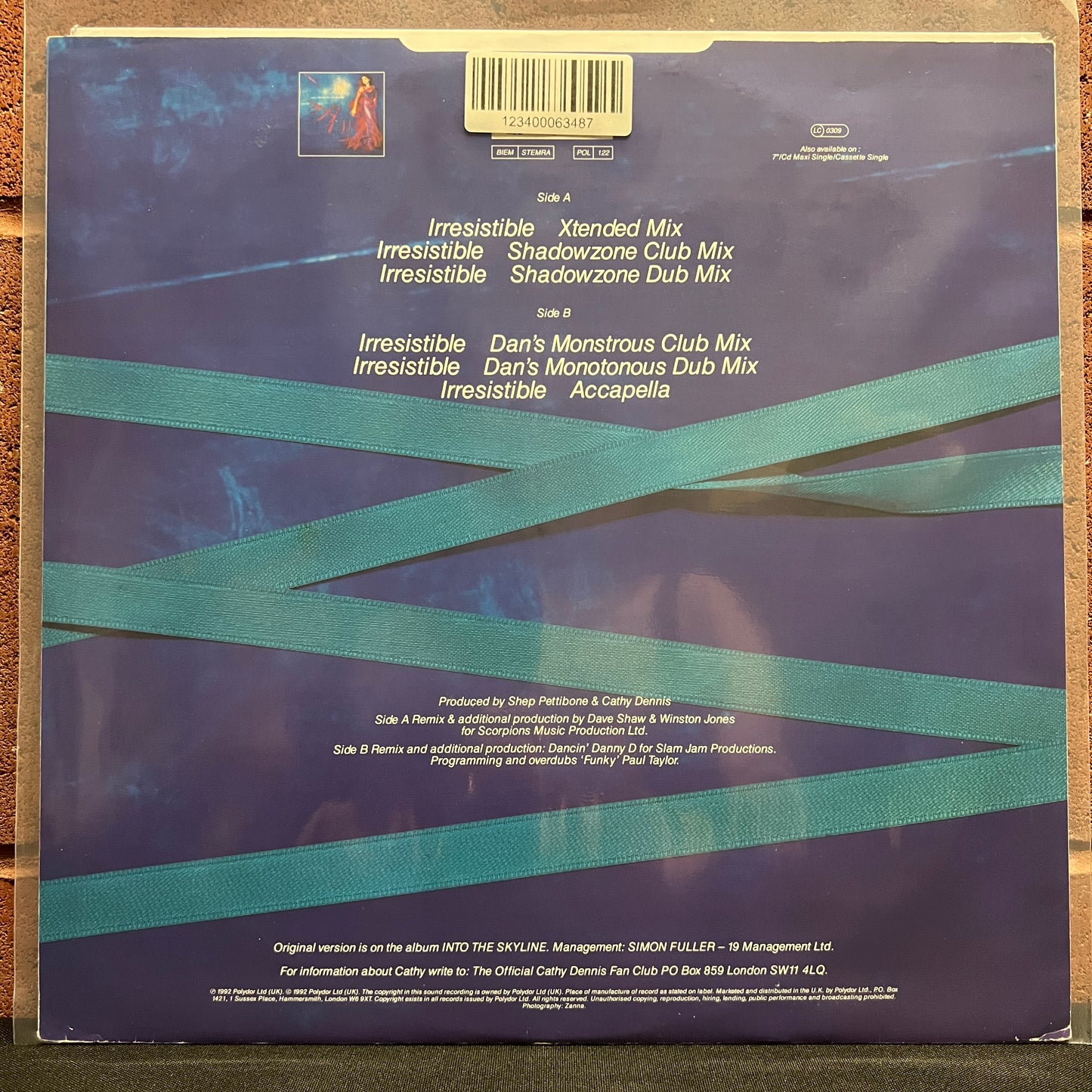 Used Vinyl: Cathy Dennis "Irresistible" 12" (1992 UK Press)