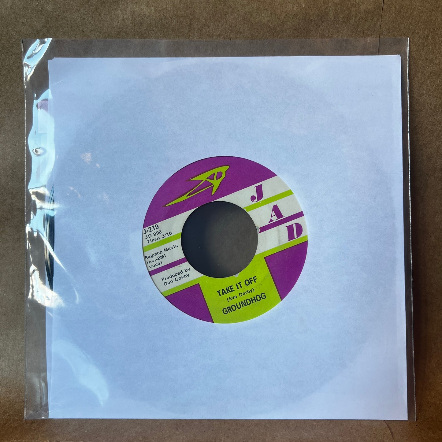 Used Vinyl: Groundhog "Take It Off" 7" (1969 Press)