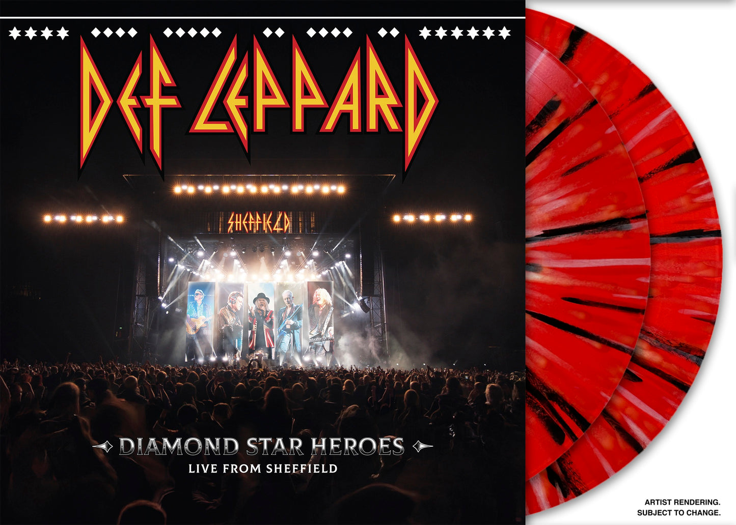 Def Leppard "Diamond Star Heroes: Live from Sheffield" 2xLP (180g Multicolor Splatter Vinyl)