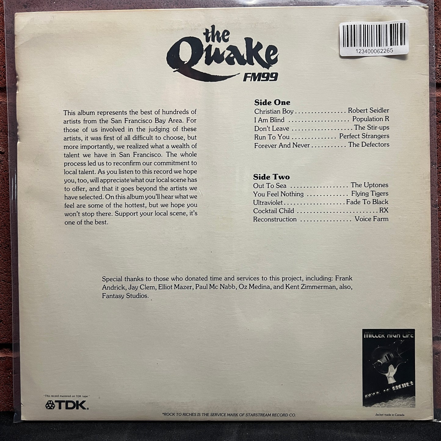 Used Vinyl: Various Artists "The Quake FM99 Presents... The Rock of 84" LP