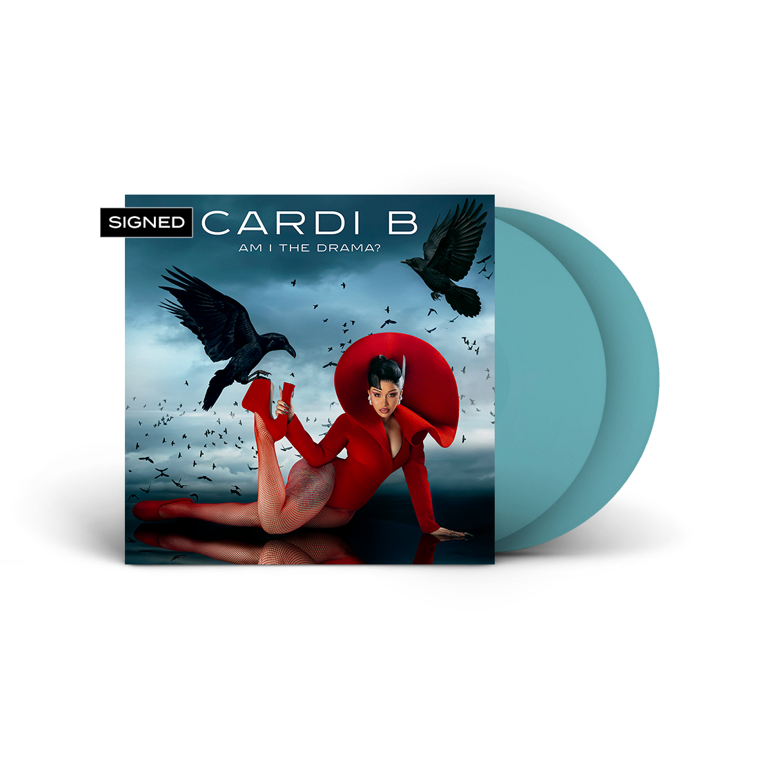 Cardi B "AM I THE DRAMA?" 2xLP (Indie Exclusive Baby Blue Vinyl, SIGNED insert)