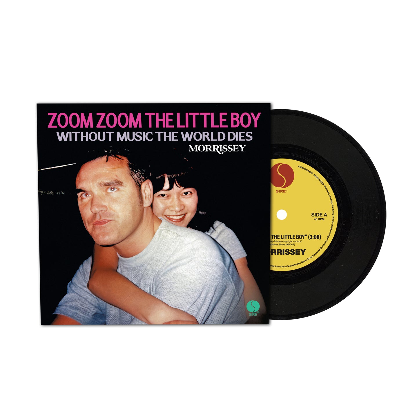 PRE-ORDER: Morrissey "Zoom Zoom the Little Boy / Without Music the World Dies" 7"