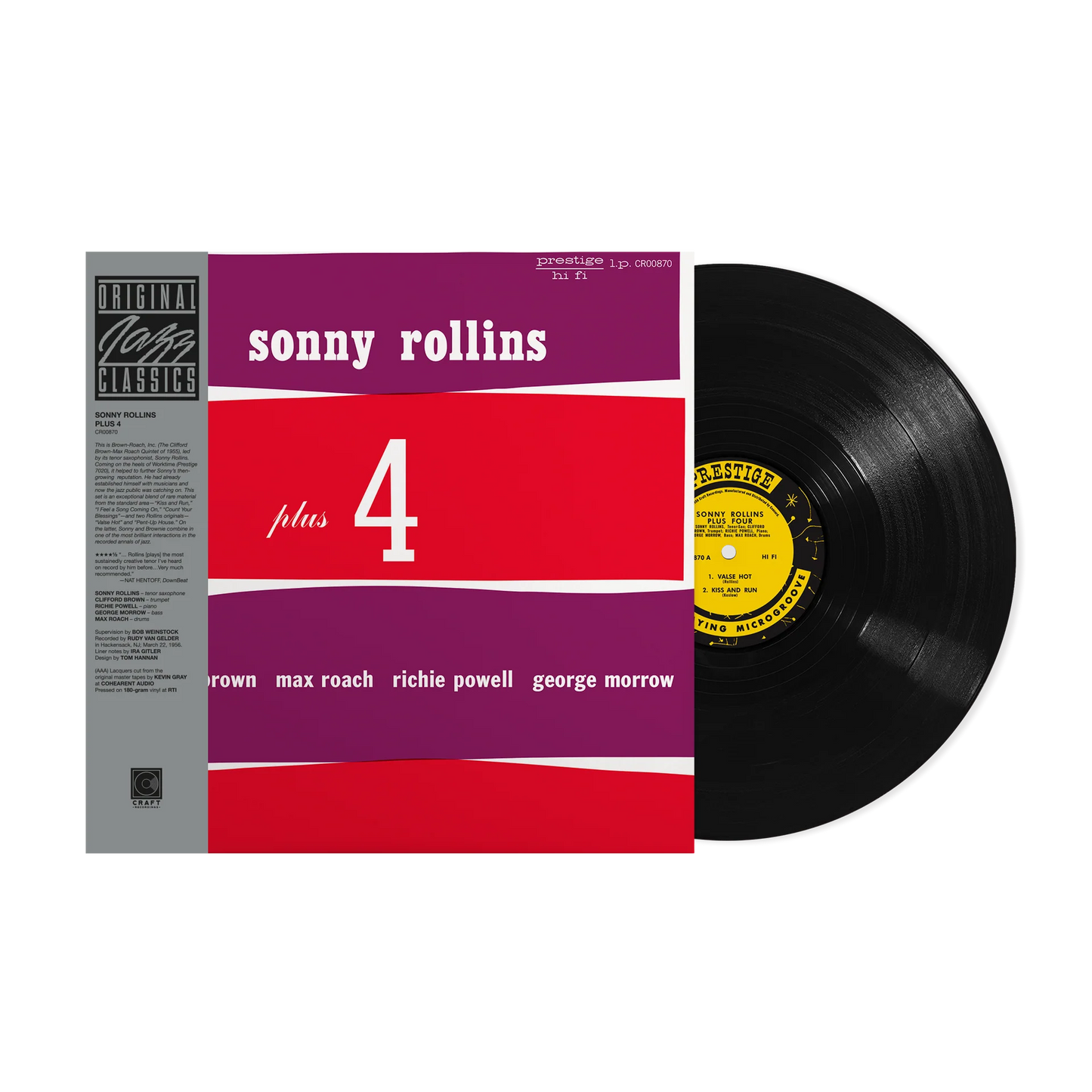 Sonny Rollins "Plus 4 (Original Jazz Classics Series)" LP (180g Vinyl)