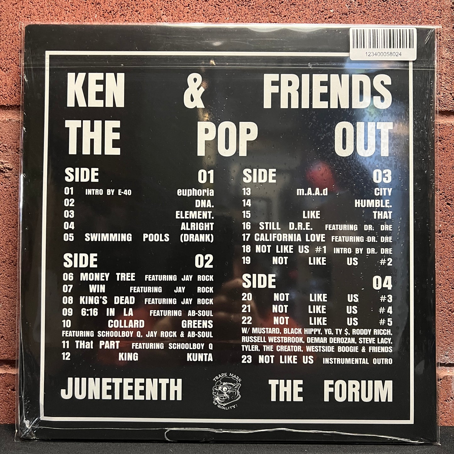 Used Vinyl: Kendrick Lamar "The Pop Out - Ken & Friends, June 19 The Forum" 2xLP (Sealed, Unofficial)