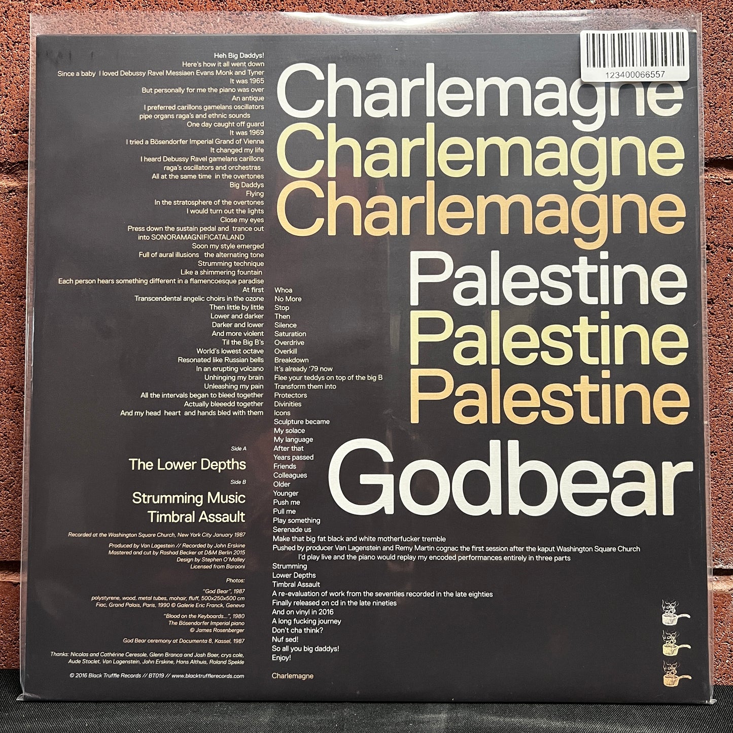 Used Vinyl: Charlemagne Palestine "Godbear" LP (2016 Aussie Press)