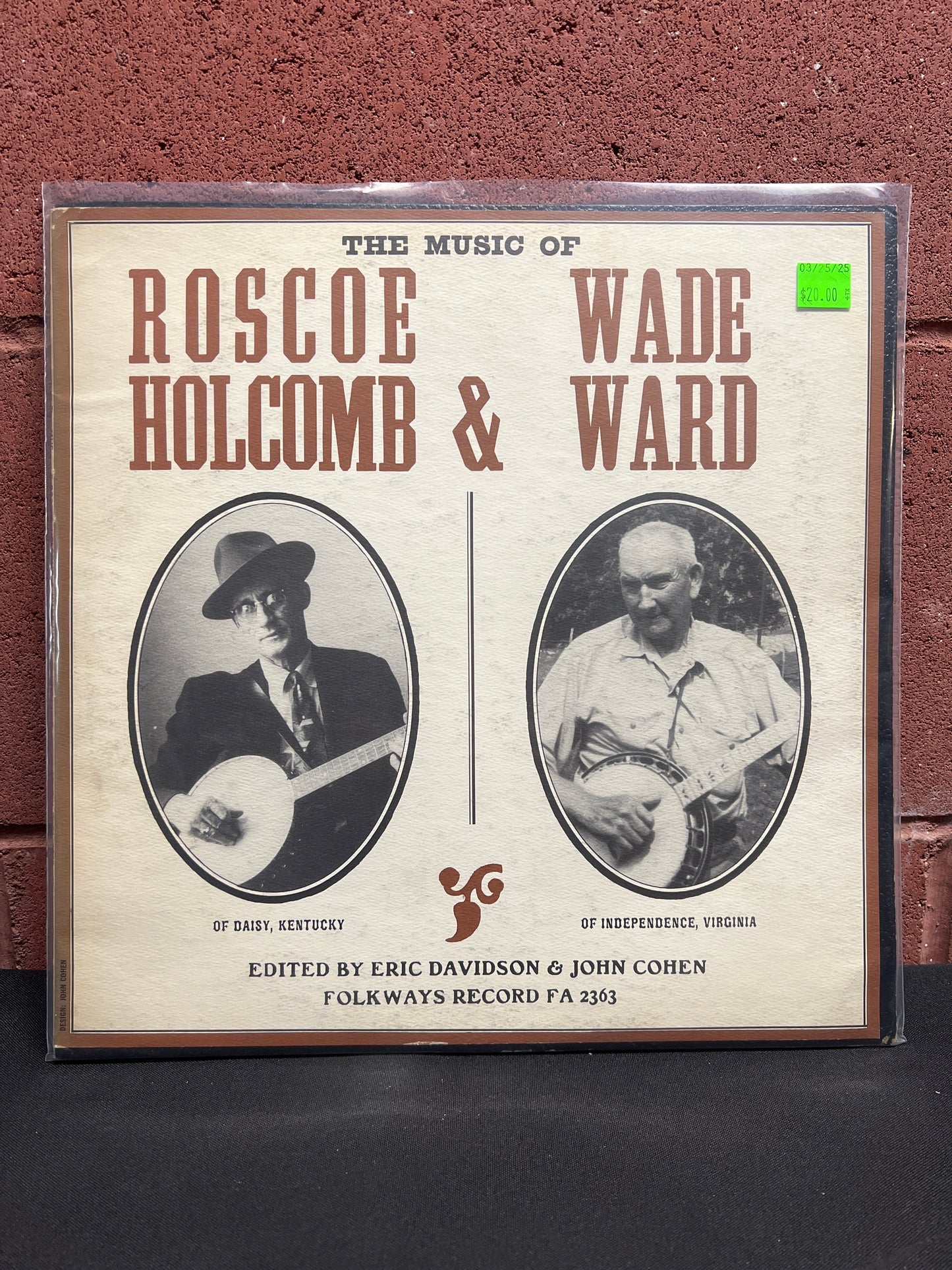 Used Vinyl: Roscoe Holcomb & Wade Ward "The Music Of Roscoe Holcomb & Wade Ward" LP