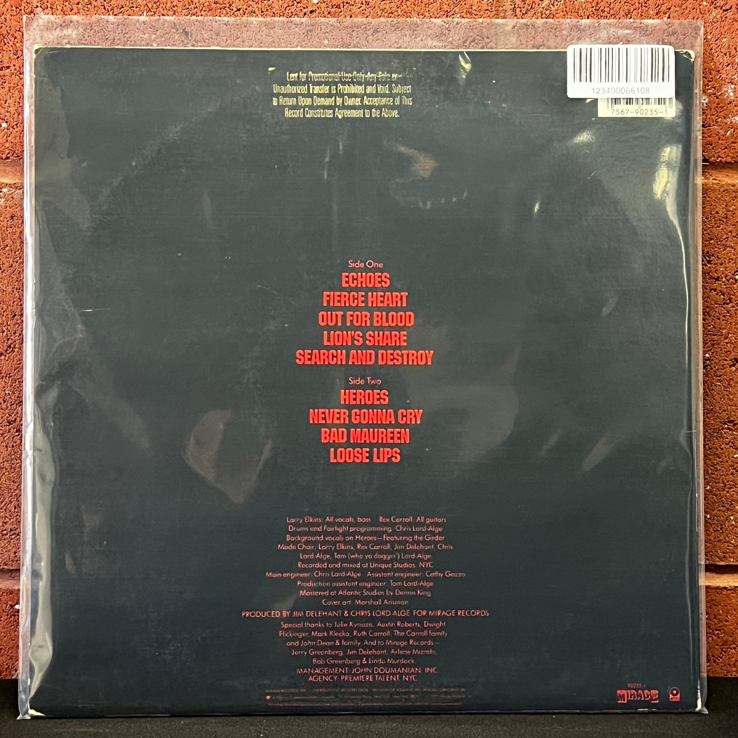 Used Vinyl: Fierce Heart "S/T" LP (1985 Press)