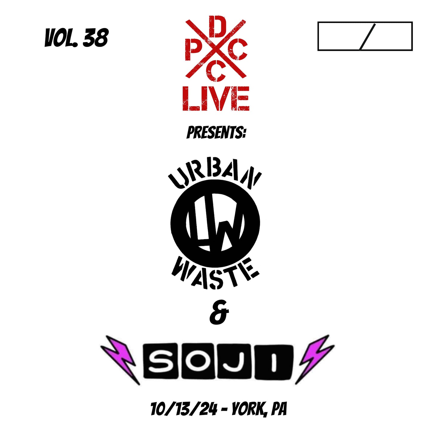 PRE-ORDER: Urban Waste & Soji "DCxPC Live Vol. 38" LP